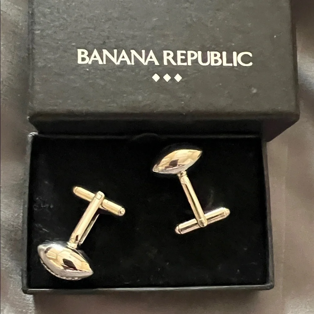 New Banana Republic American football Metallic Cufflinks